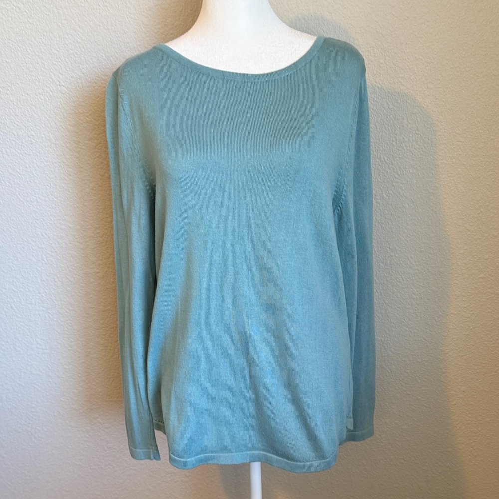 Women's Teal Long Sleeve Sweater Top